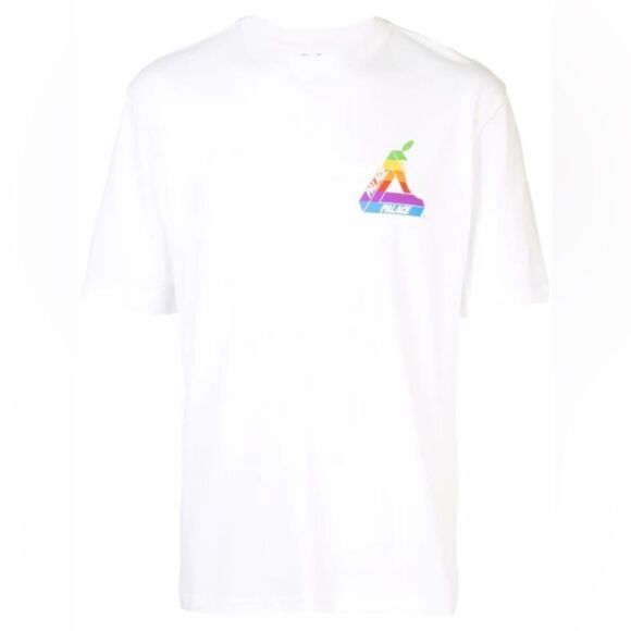 Palace Men's Tri-Ferg T-Shirt Crewneck Short Sleeve White Size X Large - Picture 6 of 6